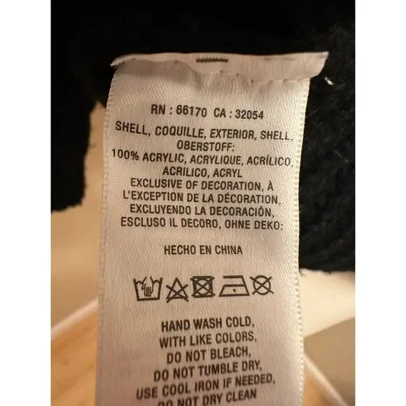 Anthropologie Hearts Mock Neck Sweater Tee Black/White Sz XS - Picture 5 of 7